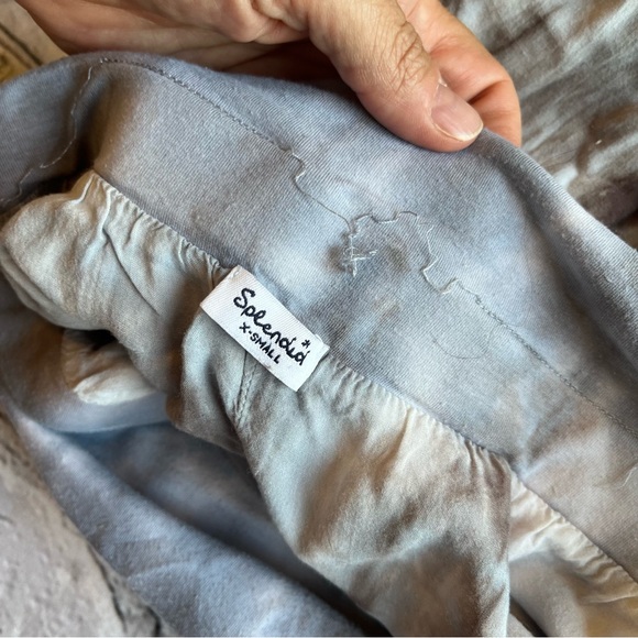 Splendid Long Folded Waist Tie Dye Skirt XS Blue & Brown - Picture 4 of 8